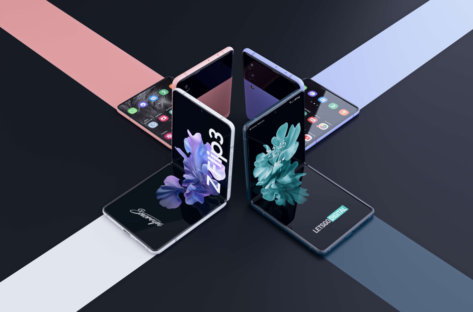 Концепция Samsung Galaxy Z Flip 3-Snoreyn x LetsGoDigital-Samsung устанавливает большие планы продаж складных Galaxy Z Fold 3 и Flip 3