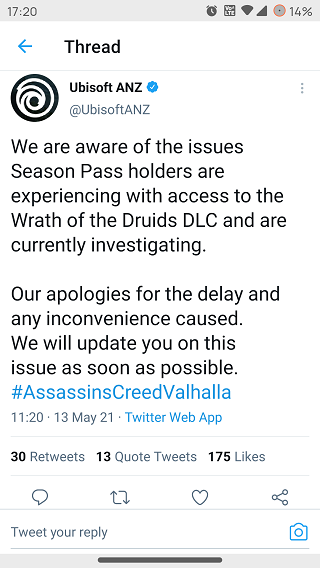 Wrath-of-the-Druids-DLC-access-issues-cknowledgement