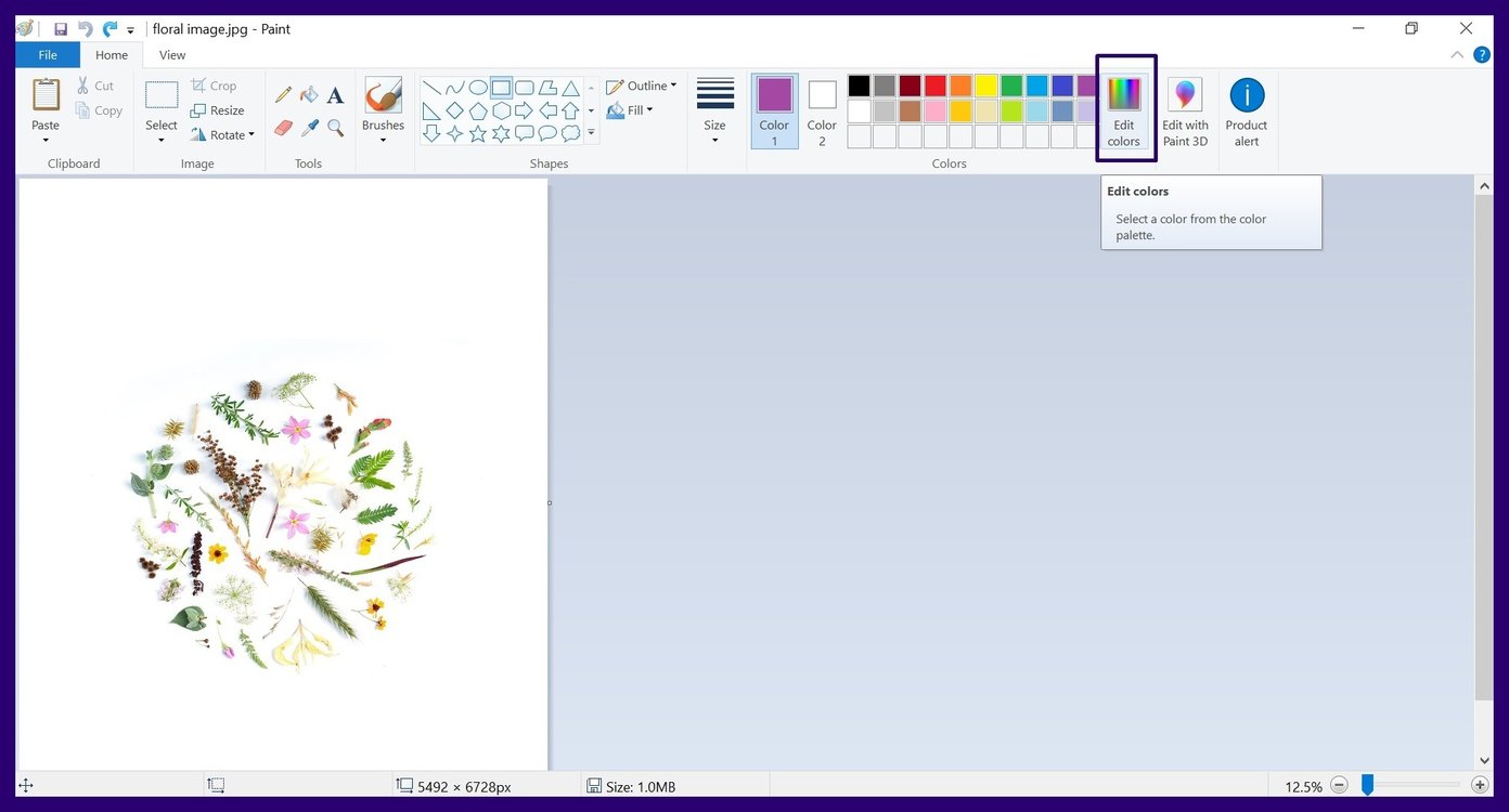 Add borders using microsoft paint step 12