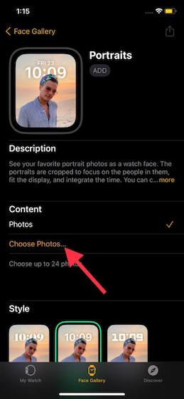 Выбрать фотографии