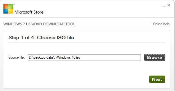 Выберите файл ISO