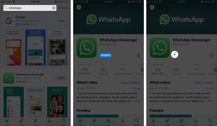 Почему пропал whatsapp. Ватсап не открывает фото. Обновление WHATSAPP какие изменения для айфона.