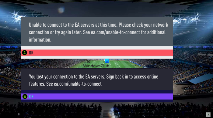 Сервера EA. Соединение с серверами EA невозможно. Невозможно подключиться к серверам EA. Подключение к серверам EA потеряно.