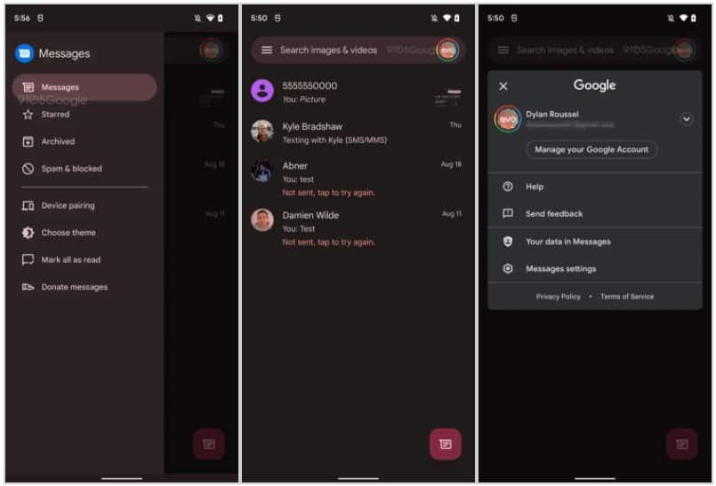 Send messages 15. Навигационное меню. access боковое меню навигации. google messages. send message.