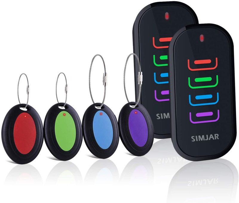 Simjar Key Finder with an Extra Transmitter & Up to 131ft Working Range in Open Space