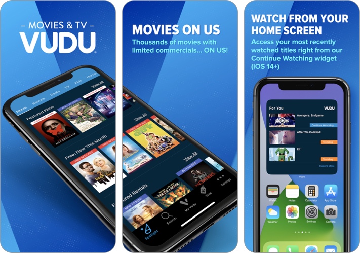 Vudu-ภาพยนตร์ทีวี iPhone และ แอพ iPad