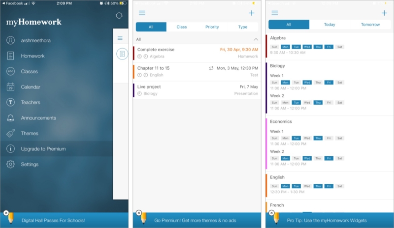 ติดตามชั้นเรียนและการบ้านของนักเรียนด้วยแอป myHomework iOS