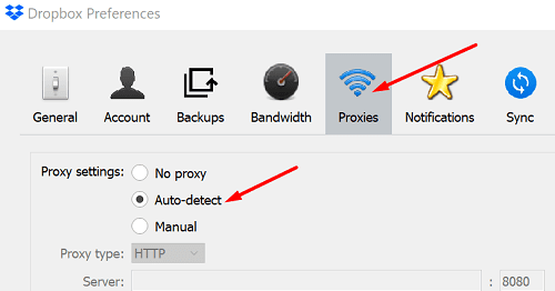 dropbox-proxy-settings