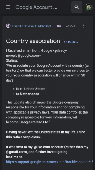 google-account-country-Association