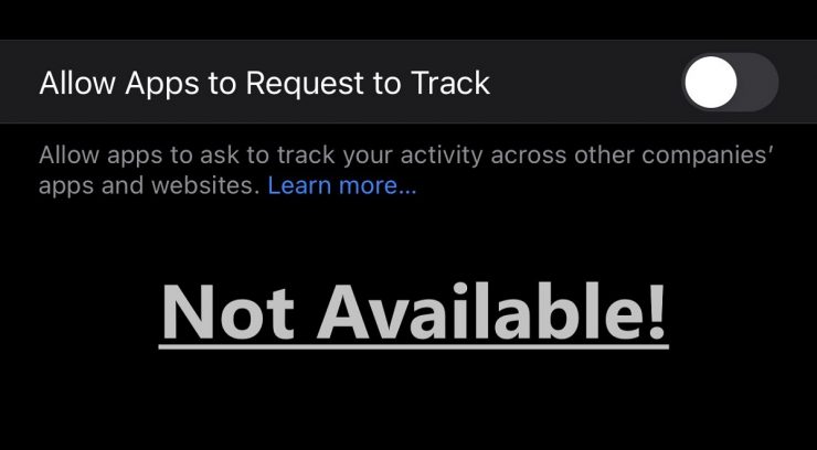 คุณลักษณะความโปร่งใสของแอป Apple iOS 14.5 ไม่พร้อมใช้งาน