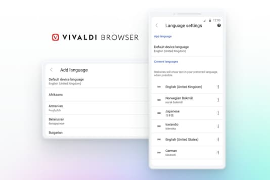 เบราว์เซอร์ Vivaldi และแอป Android