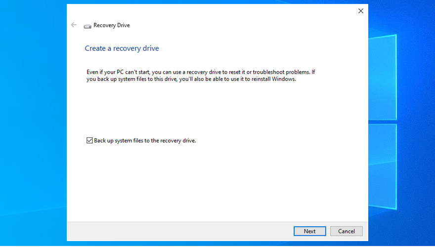 Windows 10 shows Recovery Drive