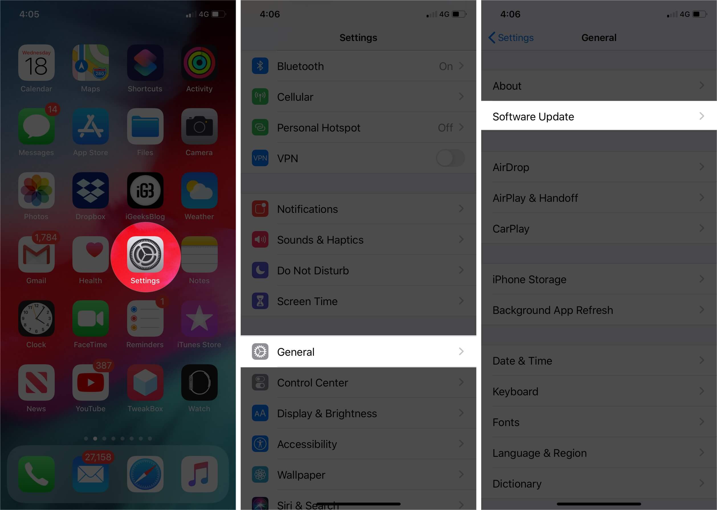 อัปเดตซอฟต์แวร์บน iPhone