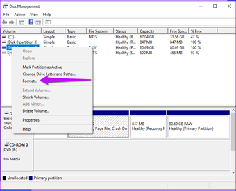 Disk Management Format Files