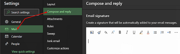 how to add an email signature on outlook web app