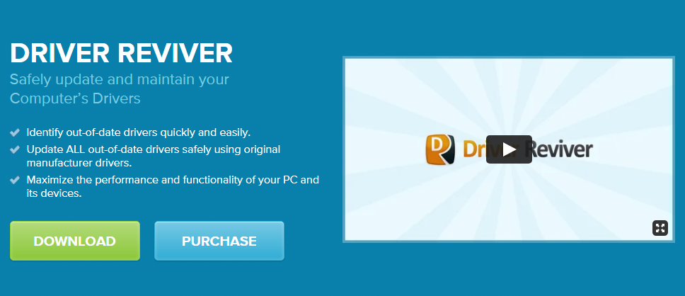 The homepage of Driver Reviver