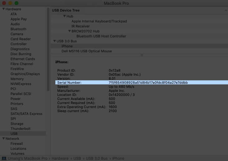 ค้นหา UDID ของ iPhone โดยไม่ใช้ iTunes โดยใช้ Mac