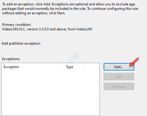 Add Exception Min