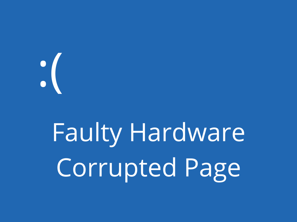 Faulty Hardware Corrupted Page
