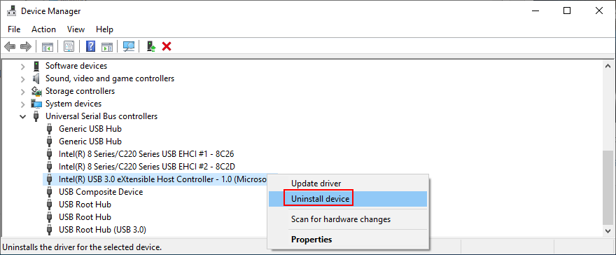 Windows แสดงวิธีถอนการติดตั้งอุปกรณ์ USB