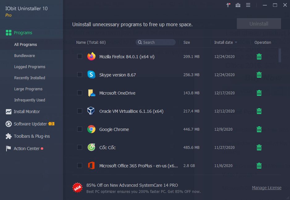 IObit Uninstaller 10 Key Free