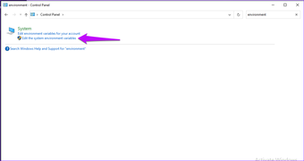 แก้ไขตัวแปรสภาพแวดล้อม Windows 10