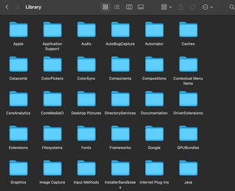 Library menu in action
