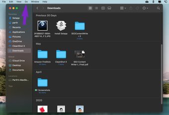 Select Go menu