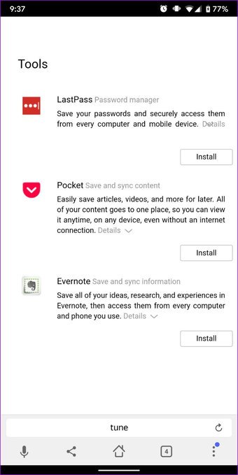 Yandex Browser Extensions