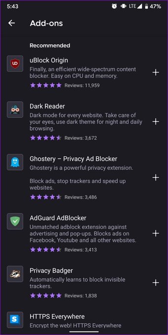 Firefox Add ons