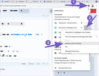 Remove chrome extension