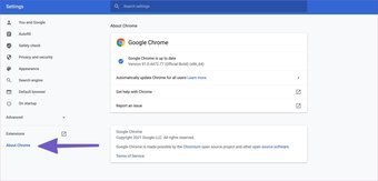 Update chrome