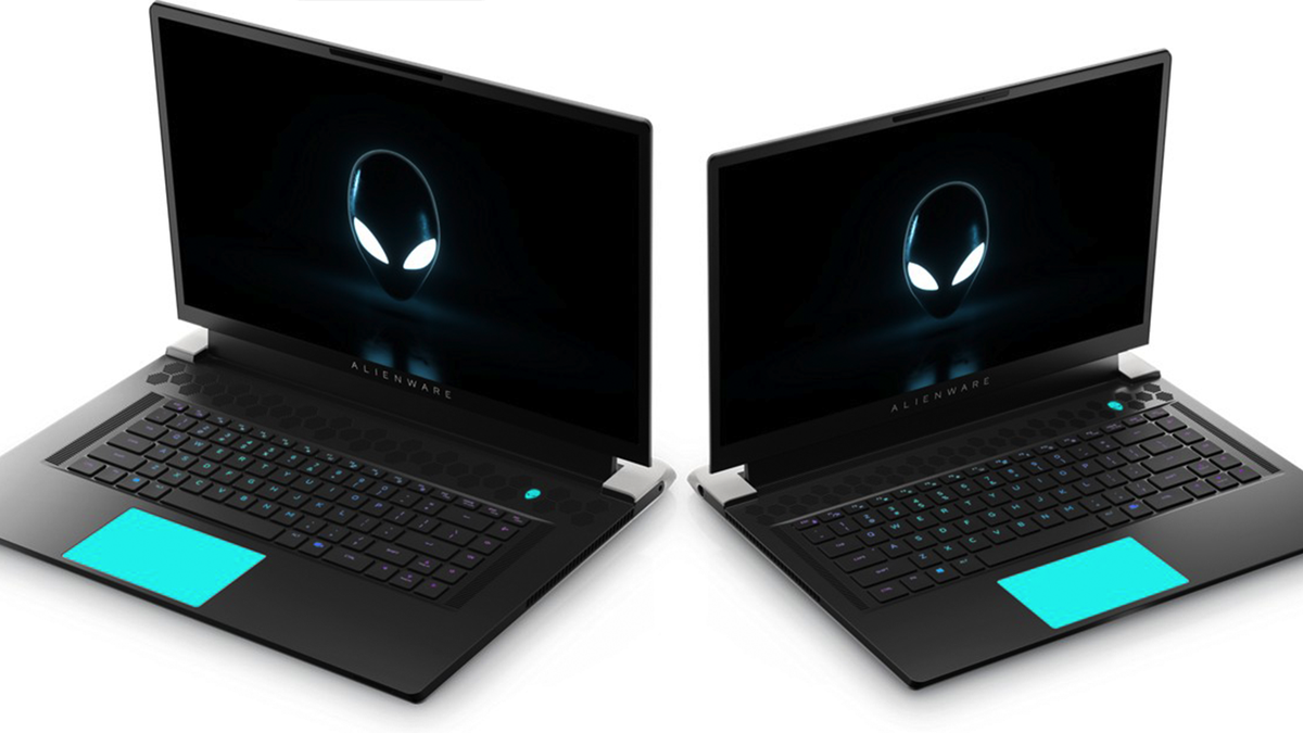 The Alienware x15 and x17 with LED trackpads