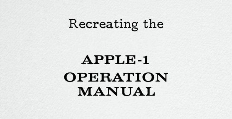 Apple I Manuals