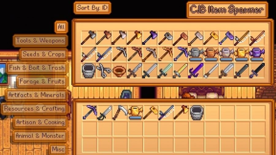 stardew valley cjb item spawner