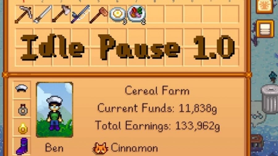 stardew valley idle pause