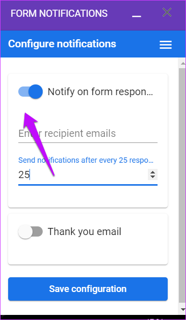 วิธีการส่งอีเมลตามการตอบกลับใน Google ฟอร์ม 1