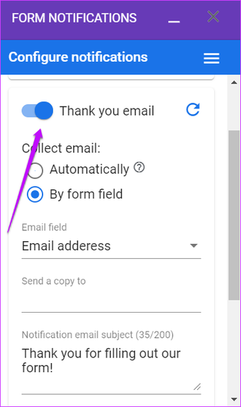 วิธีการส่งอีเมลตามการตอบสนองใน Google Forms 6