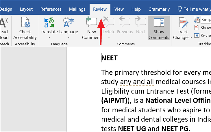 checking accessibility in word