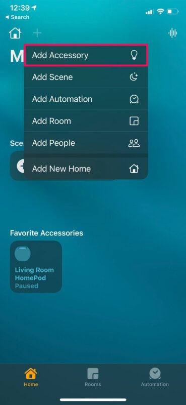 วิธีการ เพิ่มอุปกรณ์เสริม HomeKit โดยไม่ต้องใช้รหัส QR
