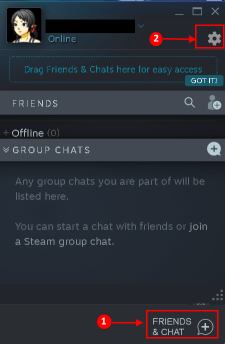รูปภาพ Steam ล้มเหลวในการอัปเดตแชทของเพื่อนขั้นต่ำ