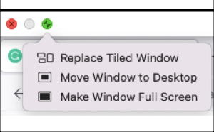ออกจากมุมมองหน้าจอแยกบน Mac