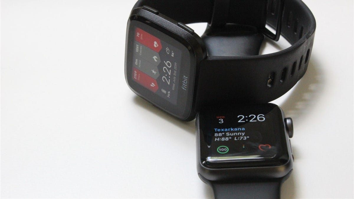 The Fitbit Versa and Apple Watch Series 3