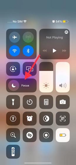 ศูนย์ควบคุมบน iPhone