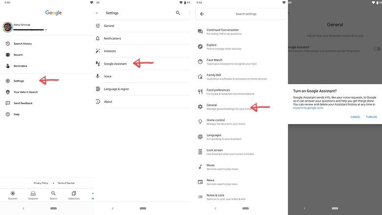เปิด Google Assistant