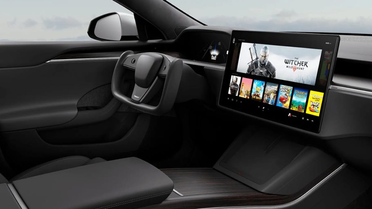 Tesla in-car entertainment system