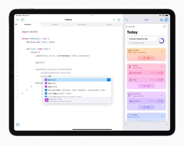 Swift Playgrounds-ipados 15 features