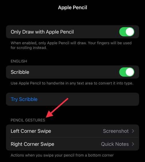 Apple Pencil Gestures-ipados 15 features