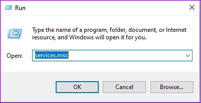 เรียกใช้ตัวจัดการบริการ Windows