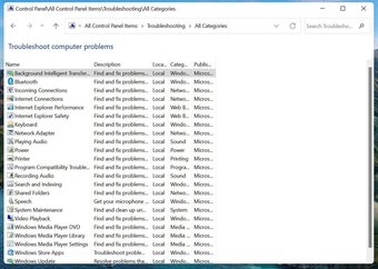 Windows Troubleshooters